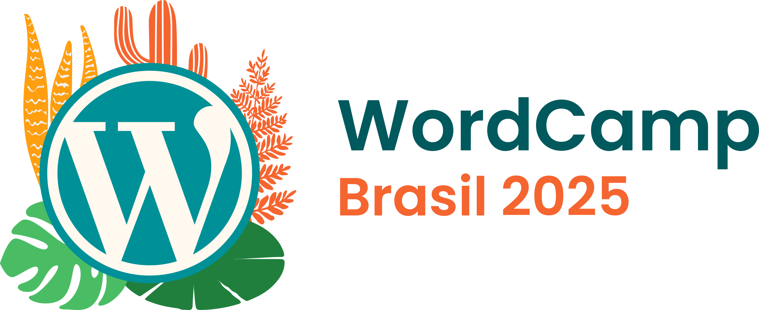 WordCamp Brasil 2025 - Logo Horizontal Colorida